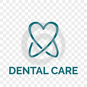 Tooth logo vector dentist stomatology dental icon photo