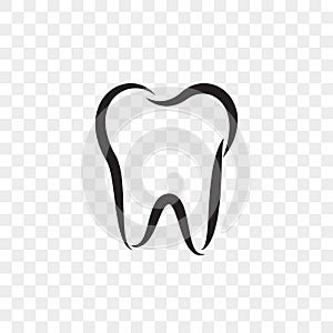 Tooth logo vector icon dentist stomatology dental