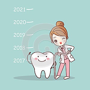 Tooth with new year