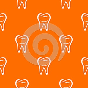 Tooth pattern vector orange