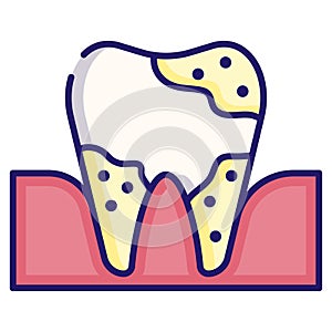 Tooth plaque LineColor