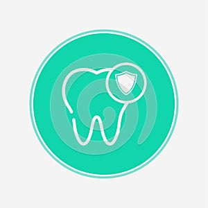 Tooth protection vector icon sign symbol