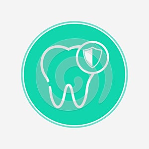 Tooth protection vector icon sign symbol