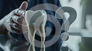 The tooth and question mark.AI generated image