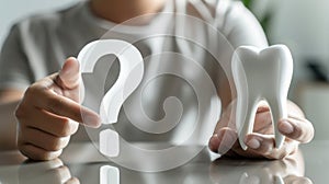 The tooth and question mark.AI generated image