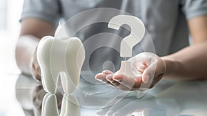 The Tooth and Question Mark.AI generated image
