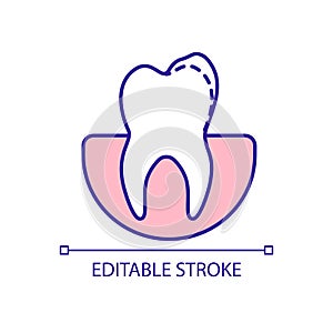 Tooth reshaping RGB color icon