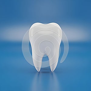 tooth on sky background