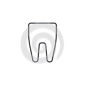 Tooth thin line icon. Linear vector symbol