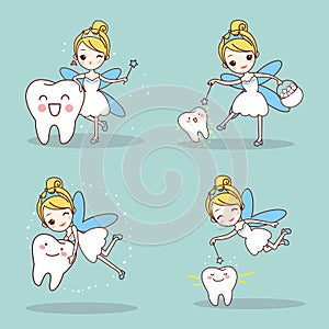 Tooth with tooth fairy