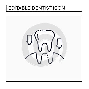 Tooth transplants line icon