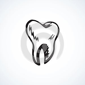 Tooth. Vector drawing