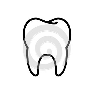 Tooth vector icon. dentist illustration sign. fang symbol or logo.