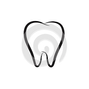 Tooth vector icon photo