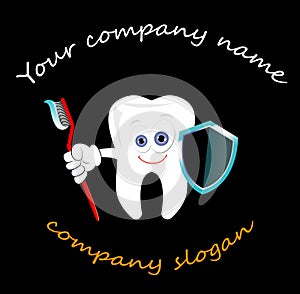 Tooth vector logo template for a dentist clinics