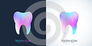 Tooth Vector logo Template. Medical Design Tooth Logo. Dentist Office Icon. Oral Care Dental and Clinic Tooth Logotype