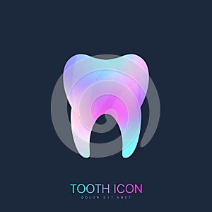 Tooth Vector logo Template. Medical Design Tooth Logo. Dentist Office Icon. Oral Care Dental and Clinic Tooth Logotype