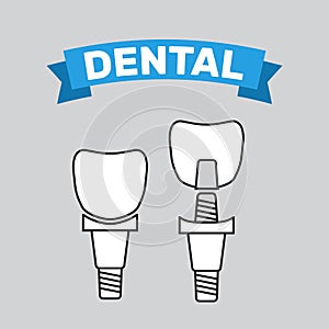 Tooth whitening dentist icon. Dental health care and oral hygiene vector