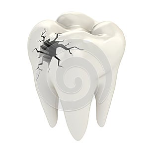 Toothache 3d concept