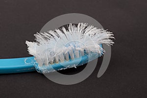 Toothbrush on black background