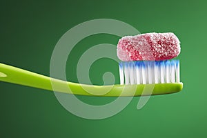 Toothbrush and candy