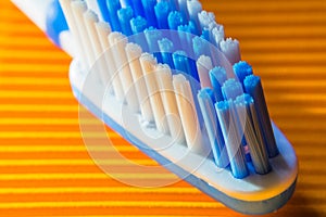 Toothbrush close-up macro