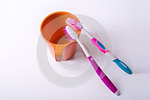 A toothbrush cup