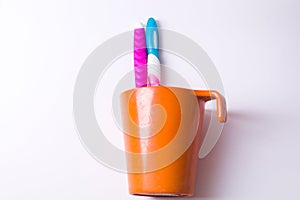 A toothbrush cup