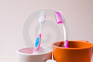 A toothbrush cup