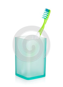Toothbrush in a glass