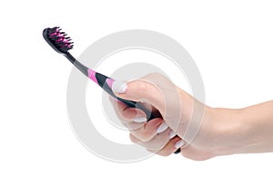 Toothbrush in hand health care