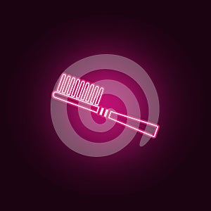 Toothbrush icon. Elements of Dental in neon style icons. Simple icon for websites, web design, mobile app, info graphics