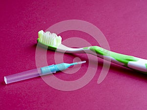 Toothbrush and interdental brush