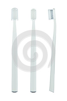 Toothbrush isolated on white background. Oral hygiene.