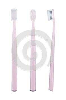 Toothbrush isolated on white background. Oral hygiene.