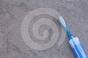 Toothbrush with plastic case - Top view photo