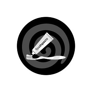 Toothbrush Toothpaste icon.