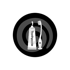 Toothbrush Toothpaste icon.