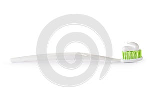 Toothbrush with toothpaste ready for use