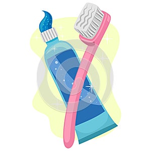 Toothbrush and toothpaste