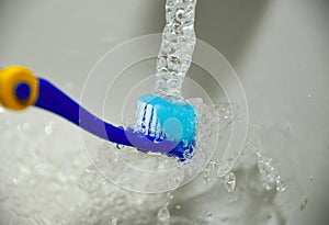 Toothbrush Under Tap