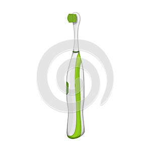 Toothbrush vector cartoon icon. Vector illustration electric brush on white background. Isolated cartoon illustration