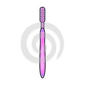 Toothbrush vector icon.Color vector icon isolated on white background toothbrush
