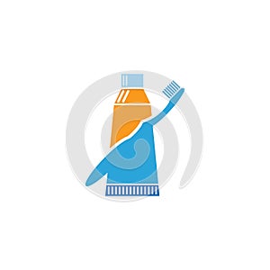 Toothbrush Vector icon illustration design