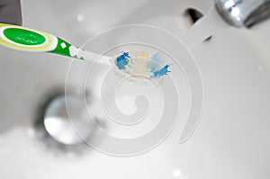 Toothbrush in water