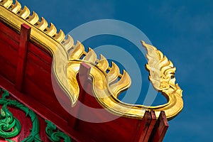 Toothlike ridges on the sloping edges of a gable.