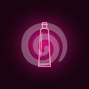 Toothpaste icon. Elements of Bottle in neon style icons. Simple icon for websites, web design, mobile app, info graphics