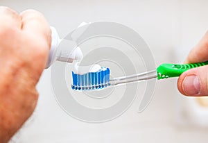 Toothpaste on Tooth Brush