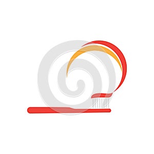 toothpaste, tooth brush illustration logo vector