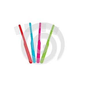 toothpaste, tooth brush illustration logo vector